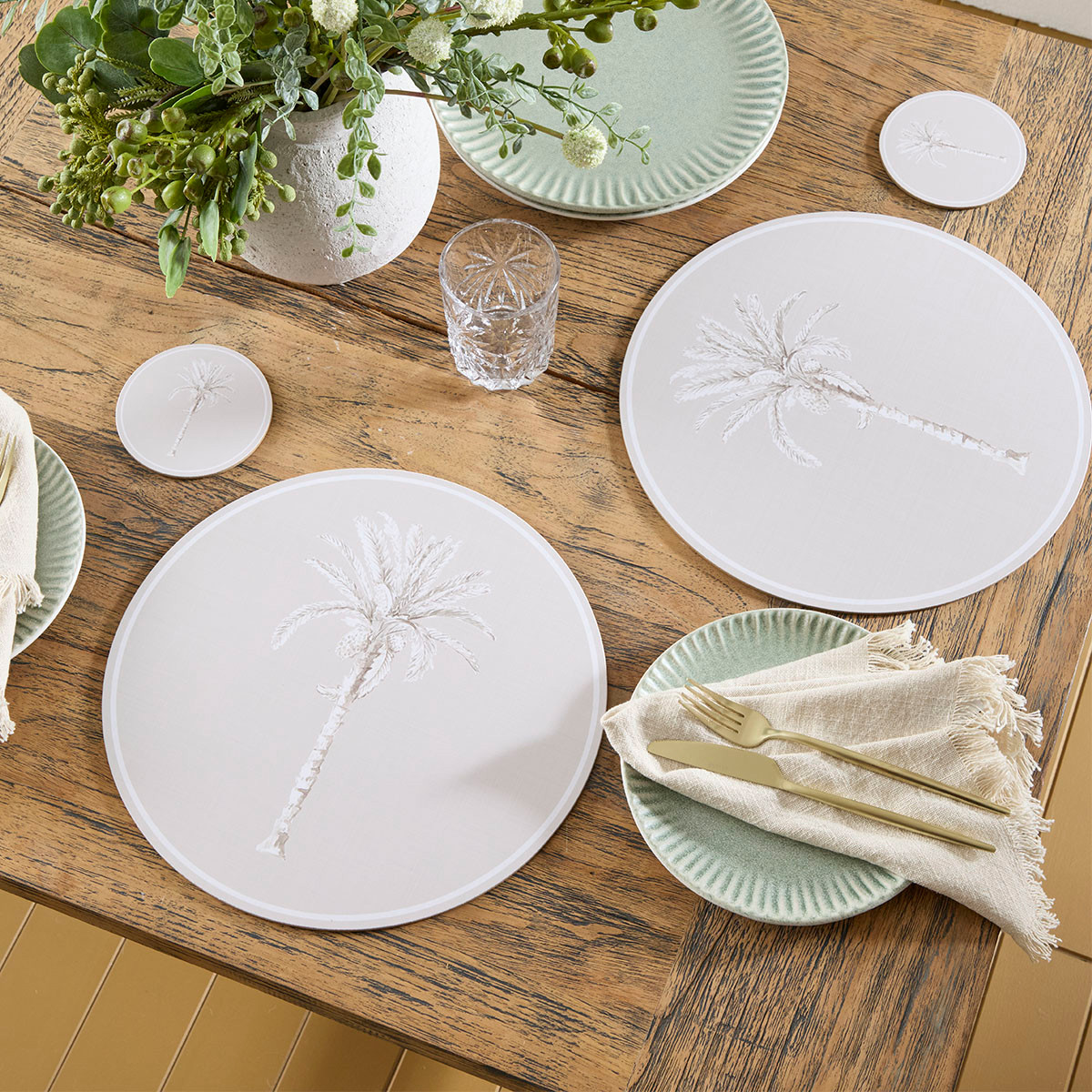Bangalow Natural Palm Cork Placemat Set of 6 - Pillow Talk