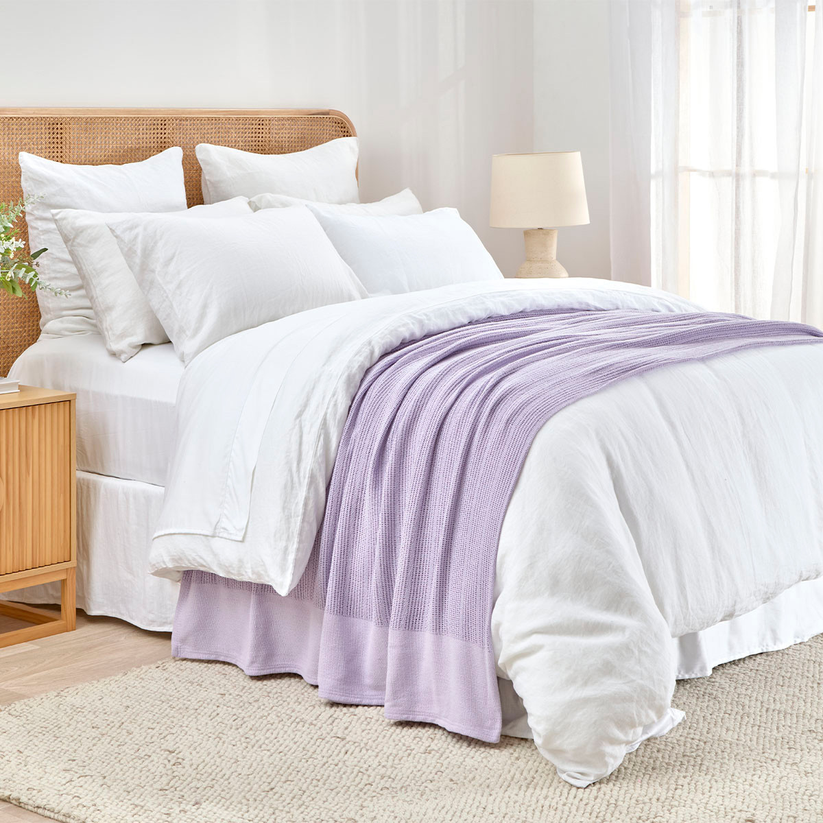 245gsm Cotton Cellular Blanket Pillow Talk