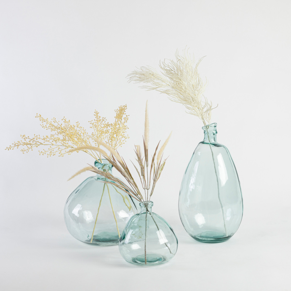 Miguel Blue Recycled Glass Vase [MUSMIGUE21A] Pillow Talk