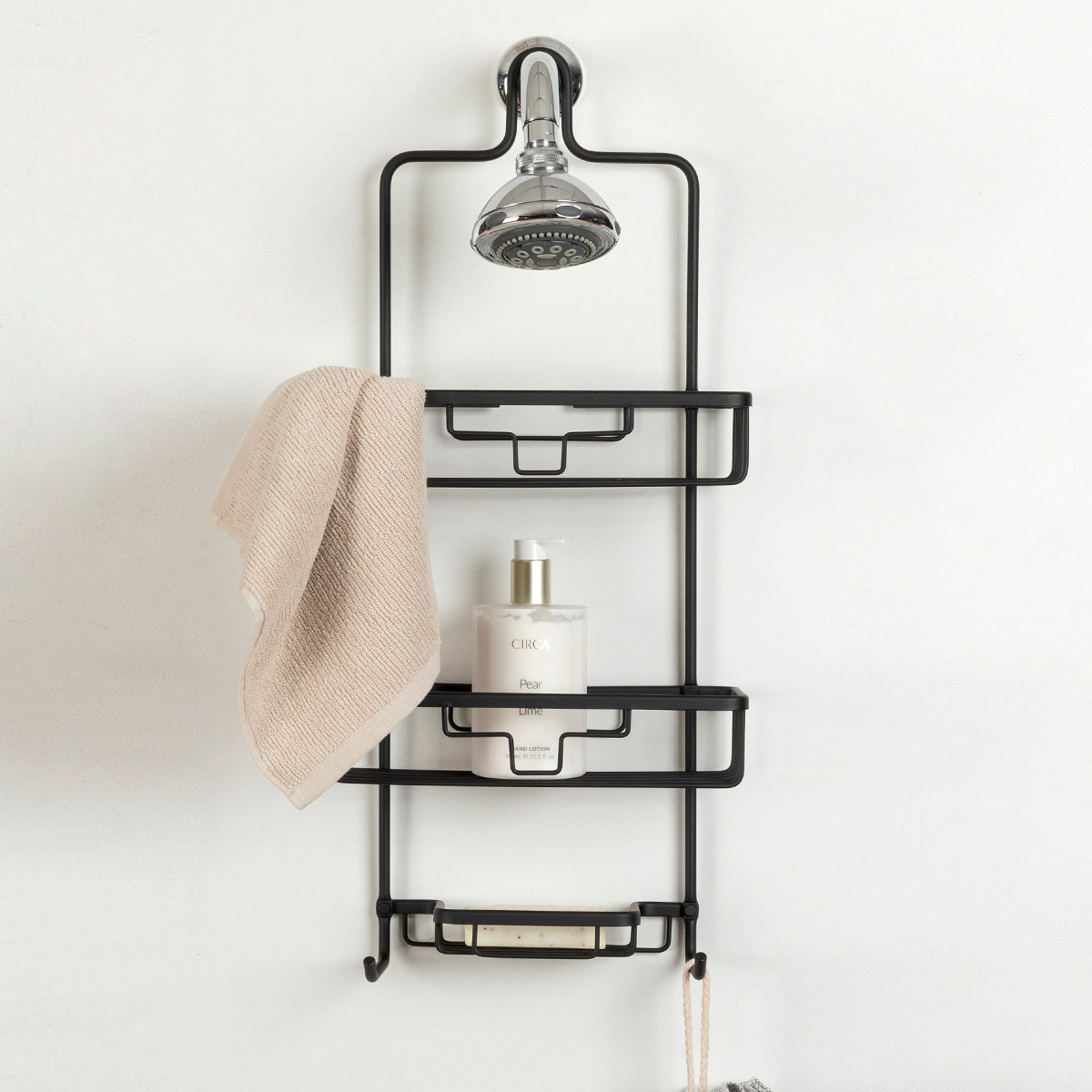 Riley Black Shower Caddy Pillow Talk