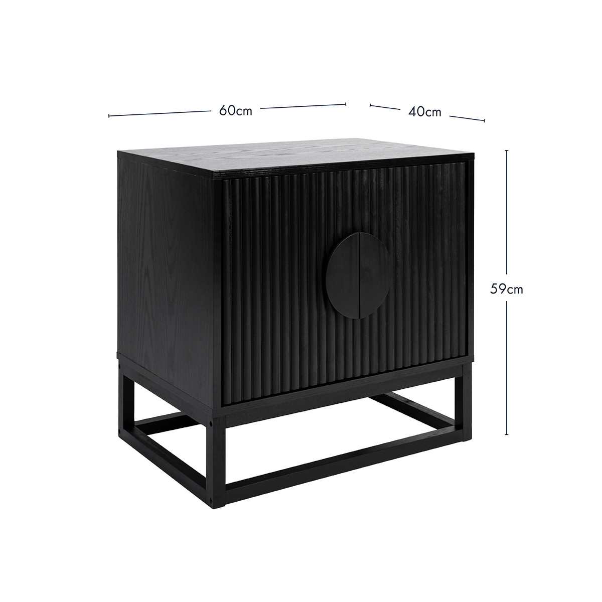 Dutton Black Bedside Table Pillow Talk