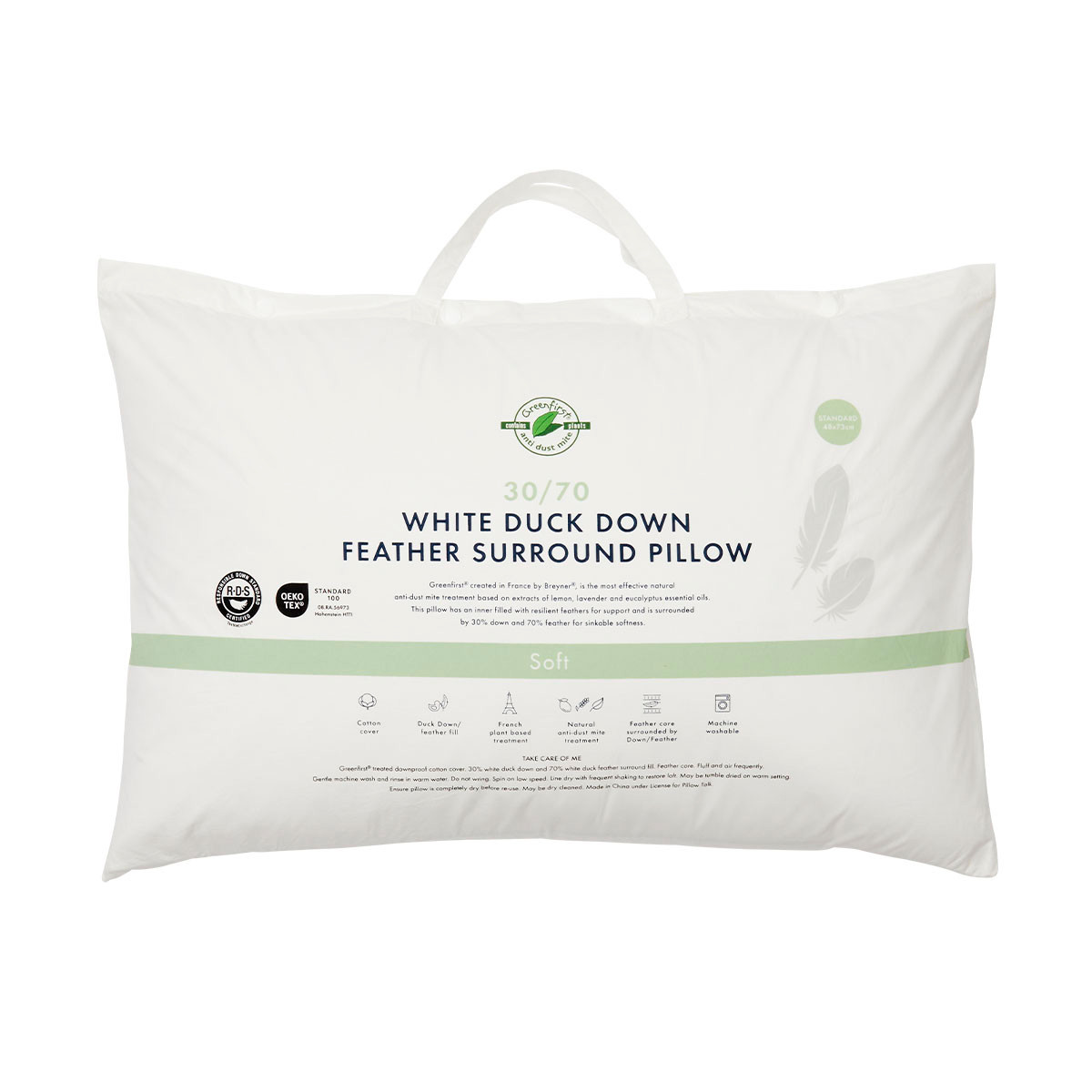 30/70 Duck Down Feather Soft Pillow Pillow Talk