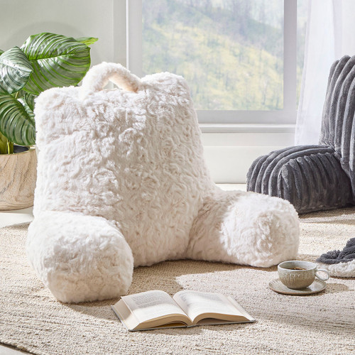 Montana Faux Fur Bed Rest Reading Pillow - Pillow Talk