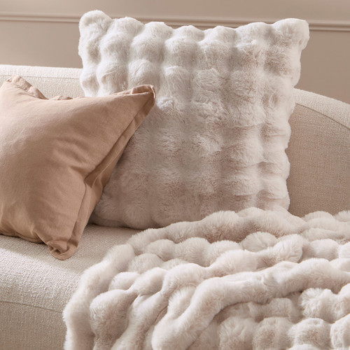 Prague Faux Fur Large Square Cushion - Pillow Talk