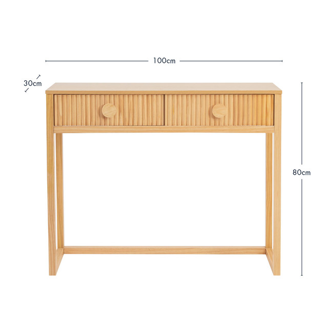 Dutton Natural Console Table - Pillow Talk