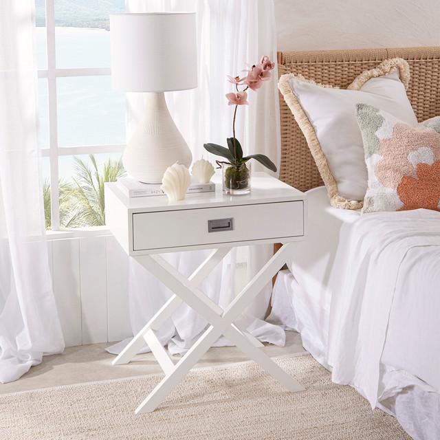 Braxton Bedside Table White