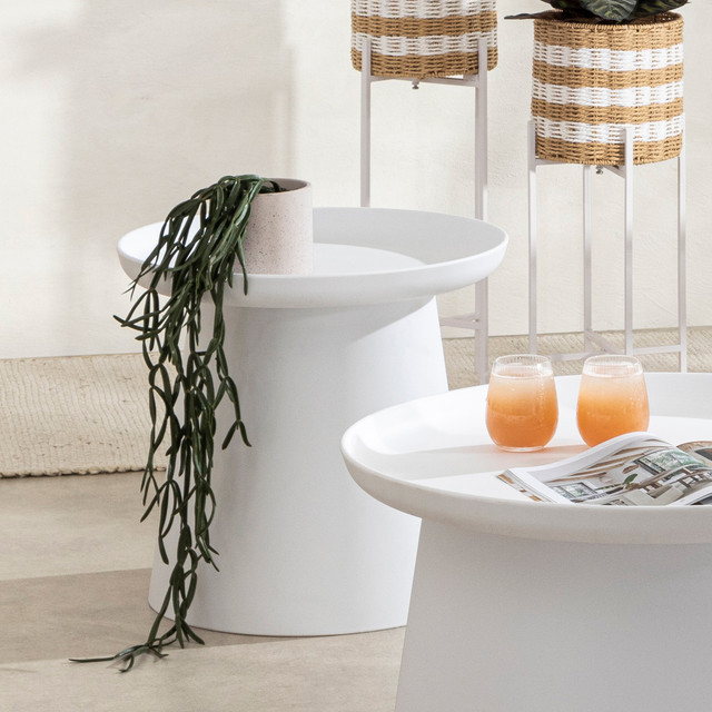 Airlie White Outdoor Side Table