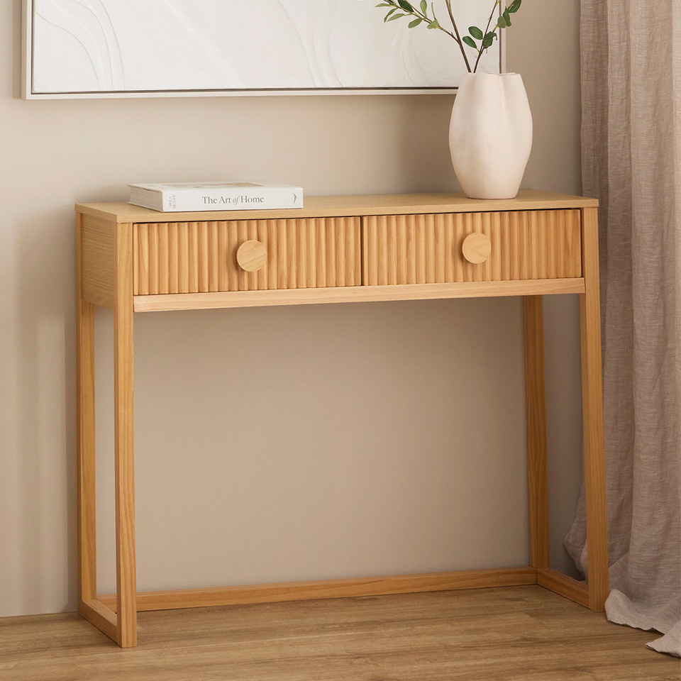 Dutton Natural Console Table - Pillow Talk