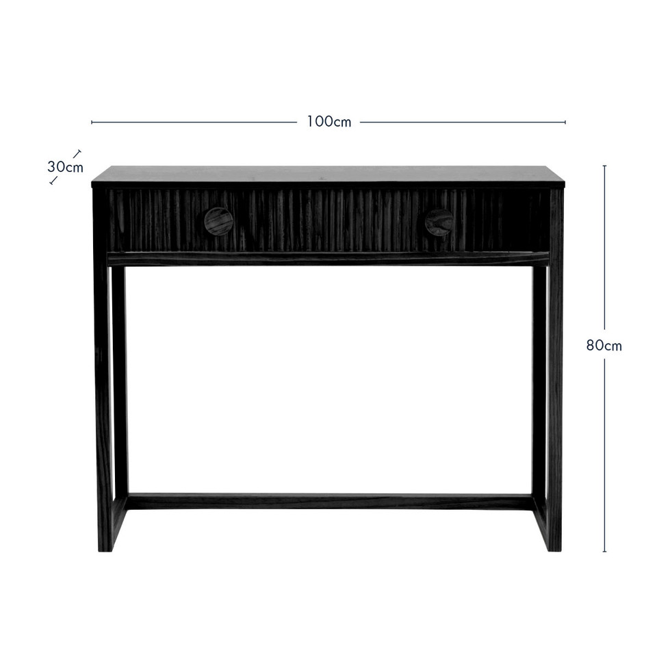 Dutton Black Console Table - Pillow Talk
