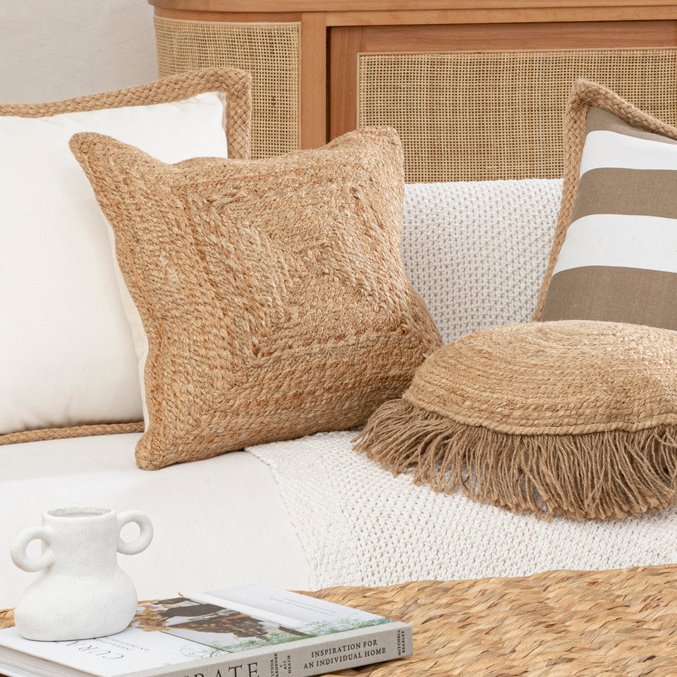 Jute Square Cushion Pillow Talk