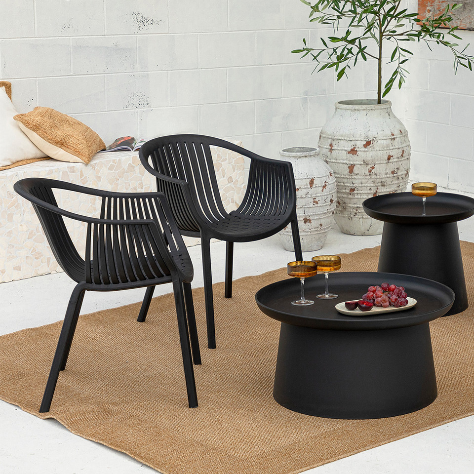 Airlie Black Outdoor Coffee Table - Pillow Talk