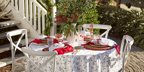 Joyful Christmas table setting