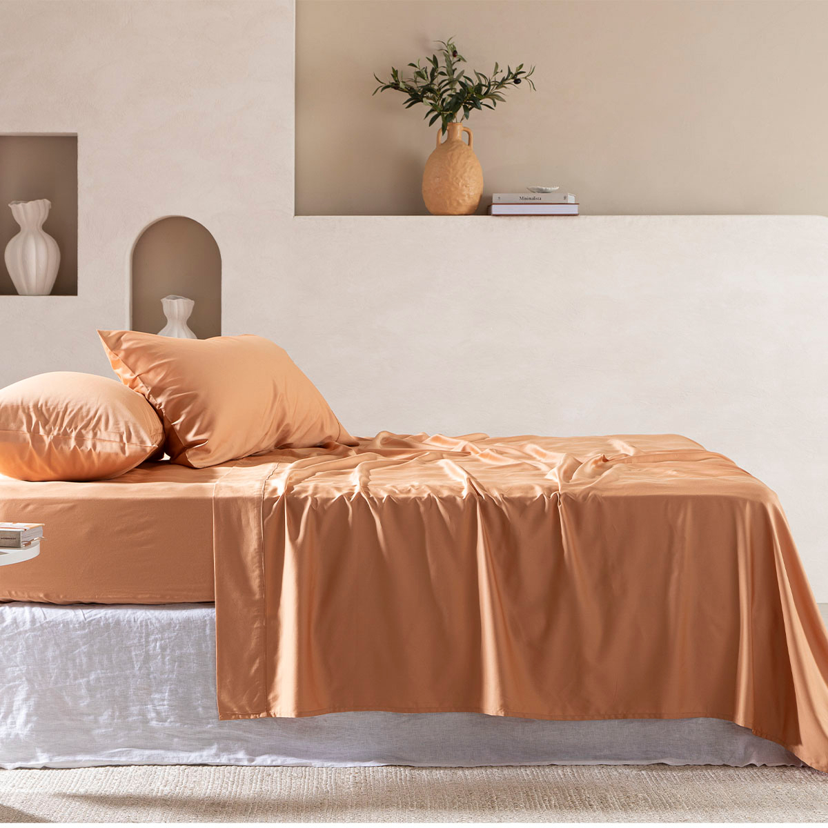400 Thread Count Bamboo Cotton Sheet Set Single/KS/Double/Queen/King/SK - Picture 21 of 23