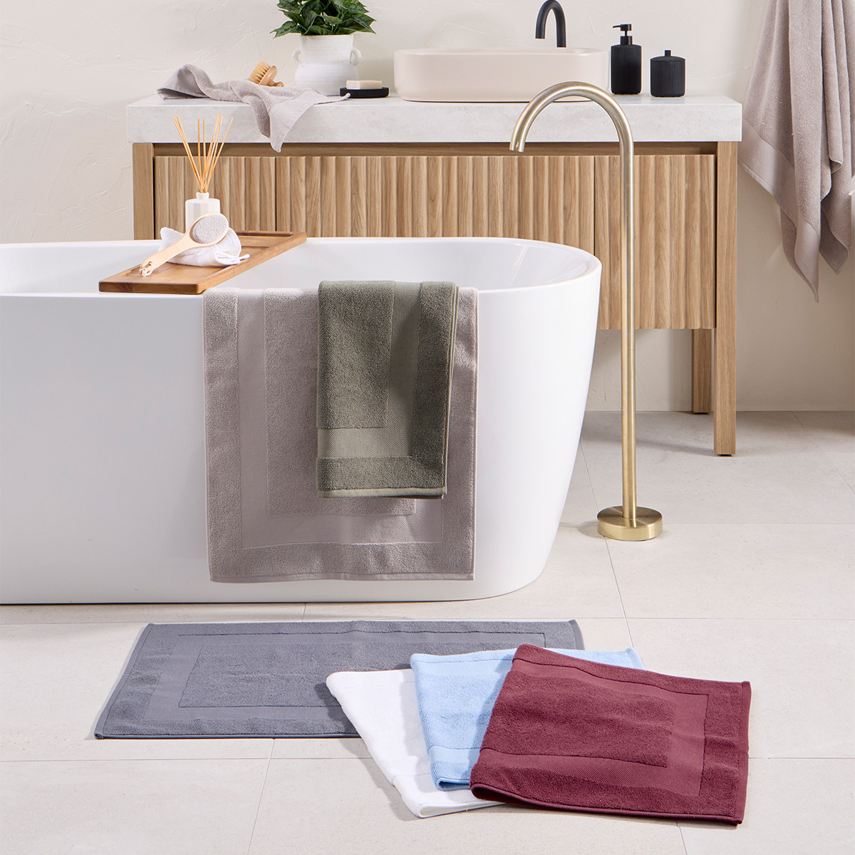 Lotus Towelling Bath Mat