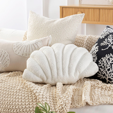 Boucle Shell Cushion Pillow Talk