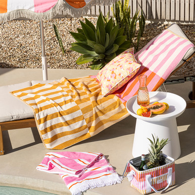 Bellini Check Printed Beach Chair Pillow Talk