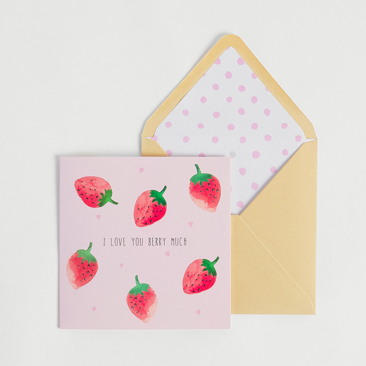 Strawberry Kisses Greeting Card