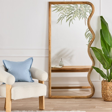 Louis Wavy Floor Mirror - Pillow Talk