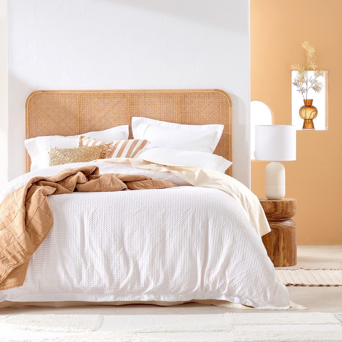 Waffle White Quilt Cover Set