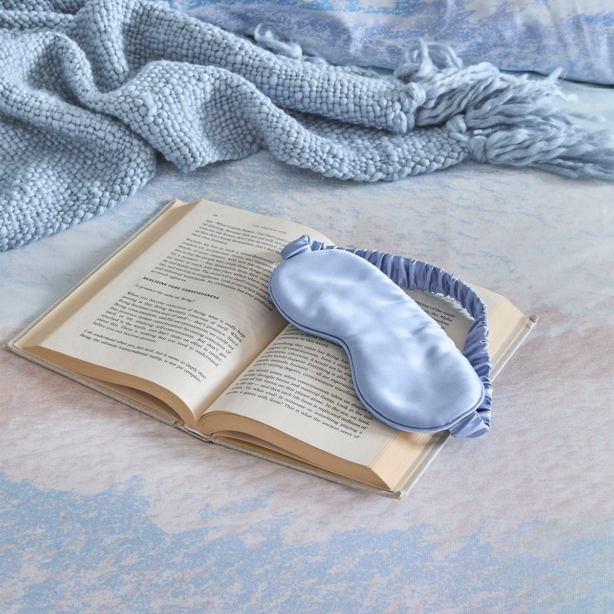 Blue Mulberry Silk Eye Mask