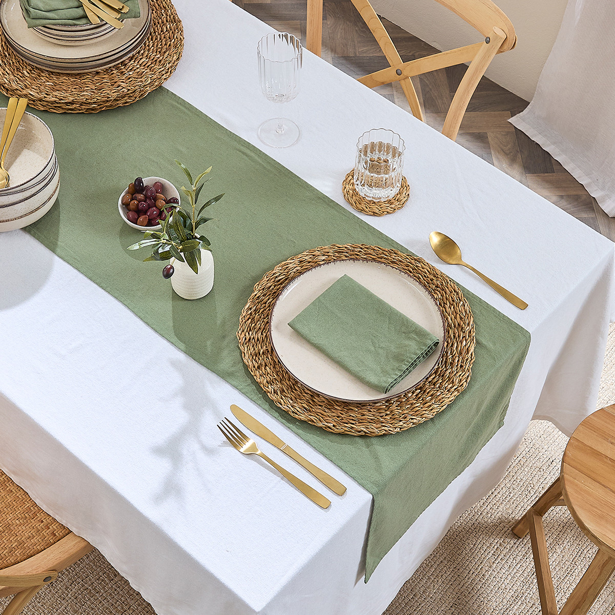 Milan Linen Cotton Table Runner