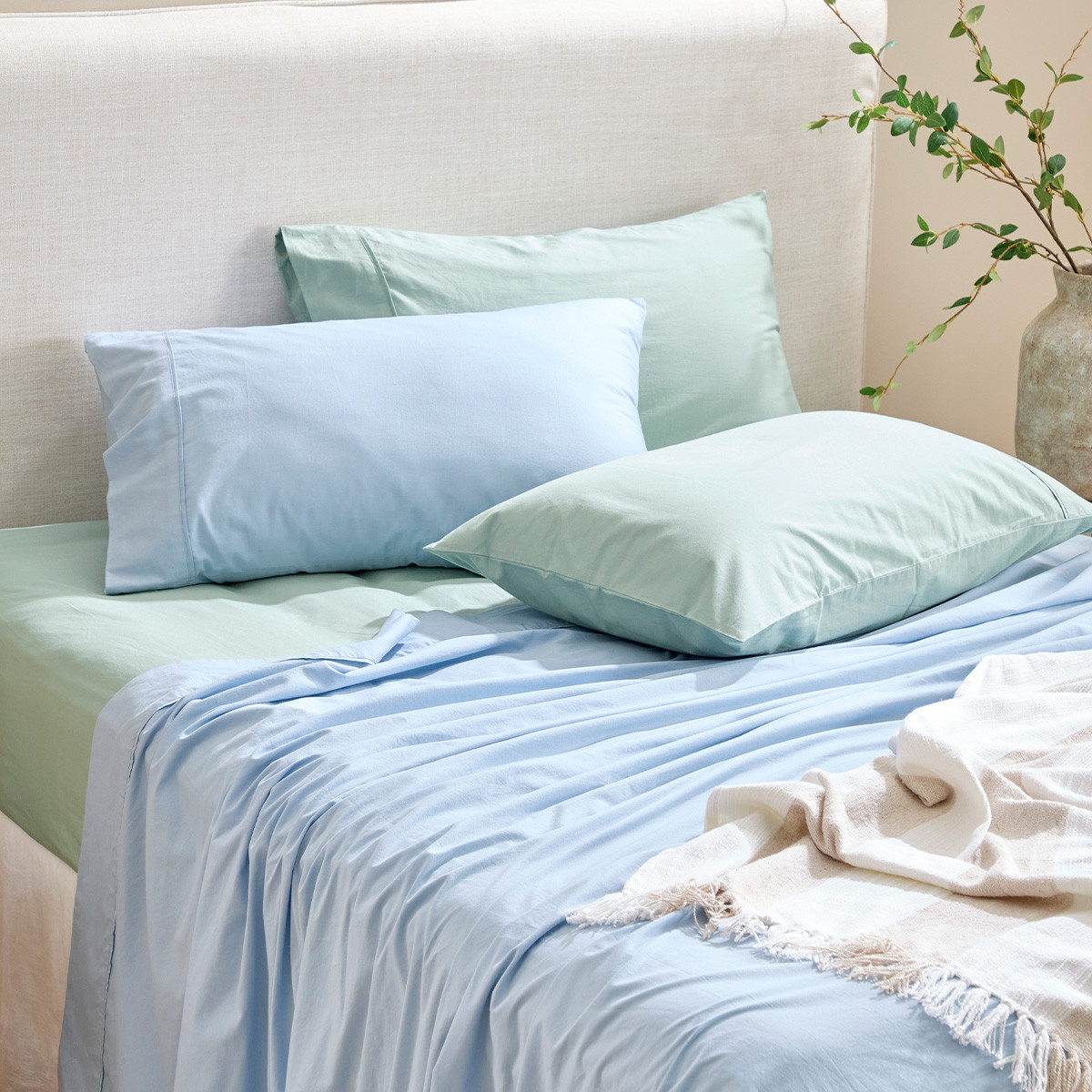 Vintage 250TC Washed Cotton Sheet Set