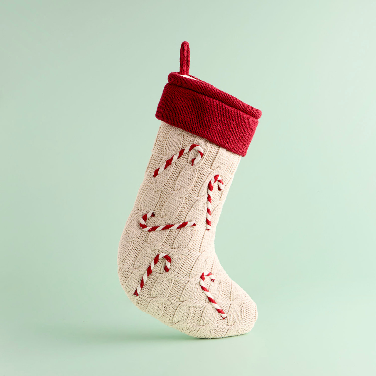 Candy Cane Lane Knitted Christmas Stocking