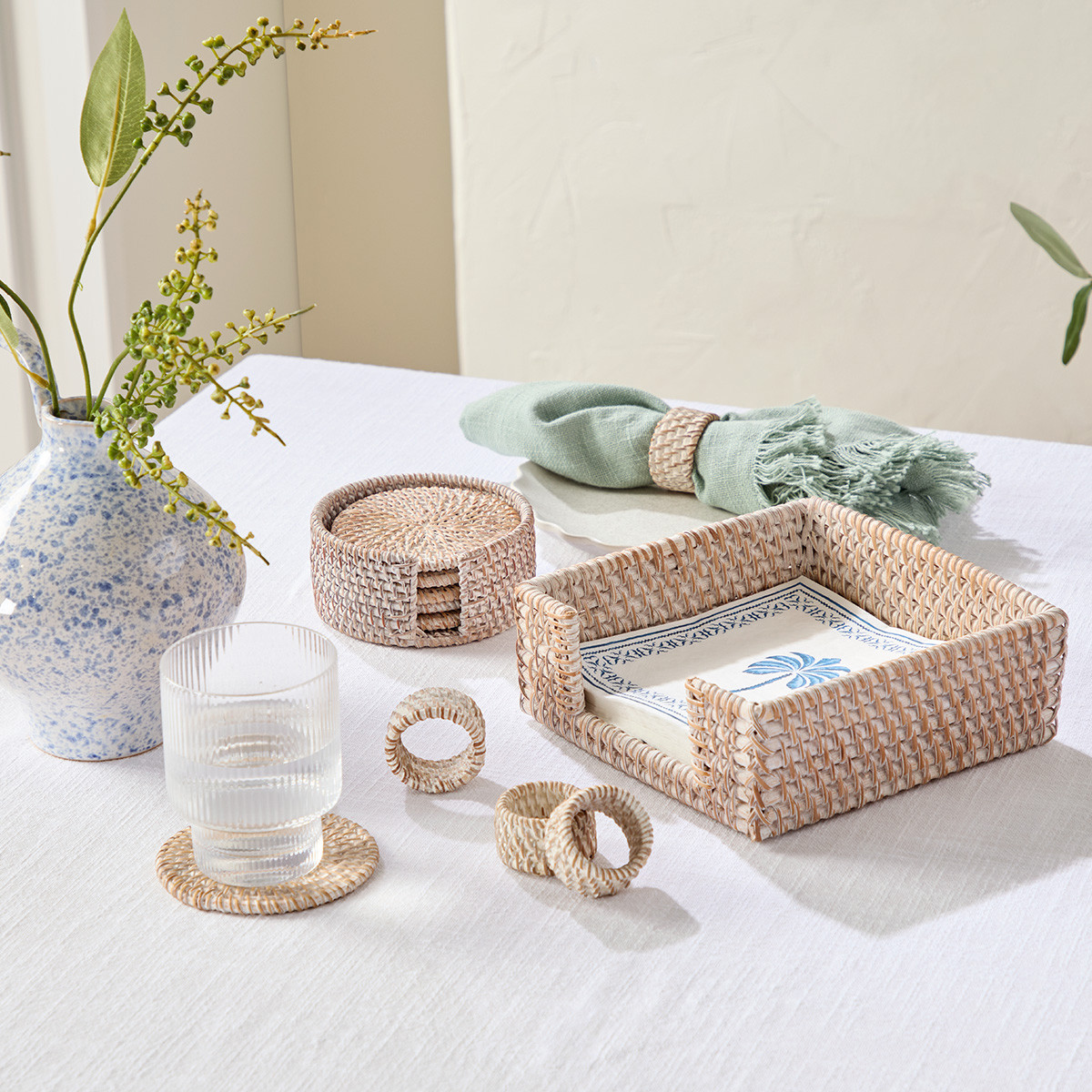 Grove Whitewash Napkin Holder