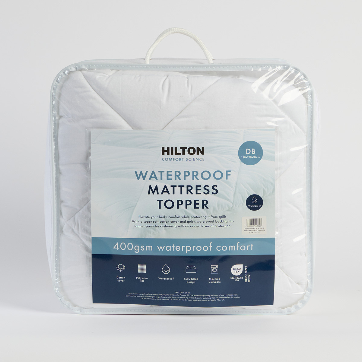 Comfort Science Waterproof 400gsm Mattress Topper
