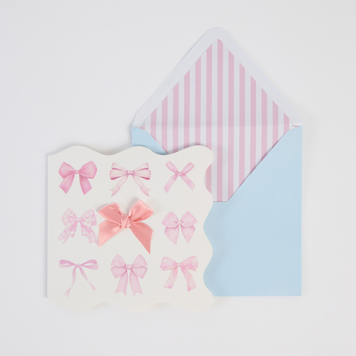 Little Pink Bows Greeting Card