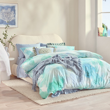 Cloud Catcher Aqua Quilt Cover Set