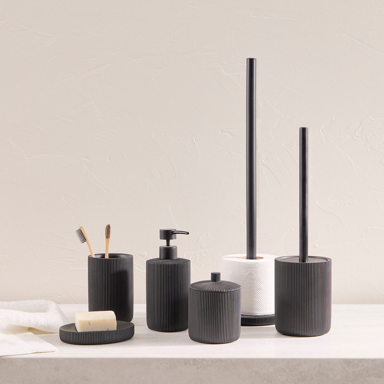 Harlow Ribbed Bathroom Accessories