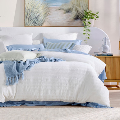 Gia White Quilt Cover Set