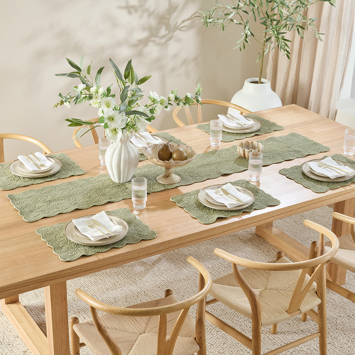 Danae Quilted Table Runner