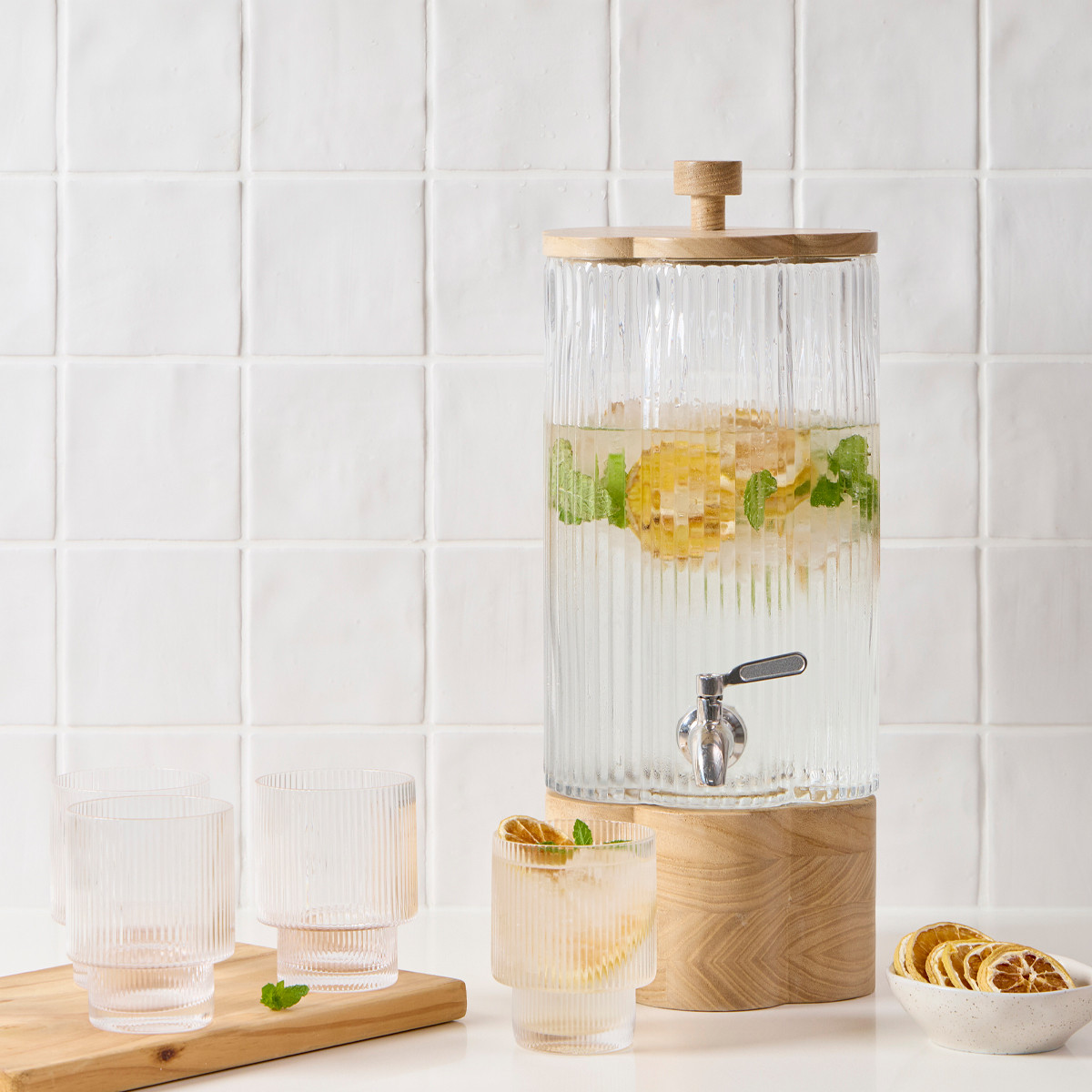 Leah Glass Drink Dispenser