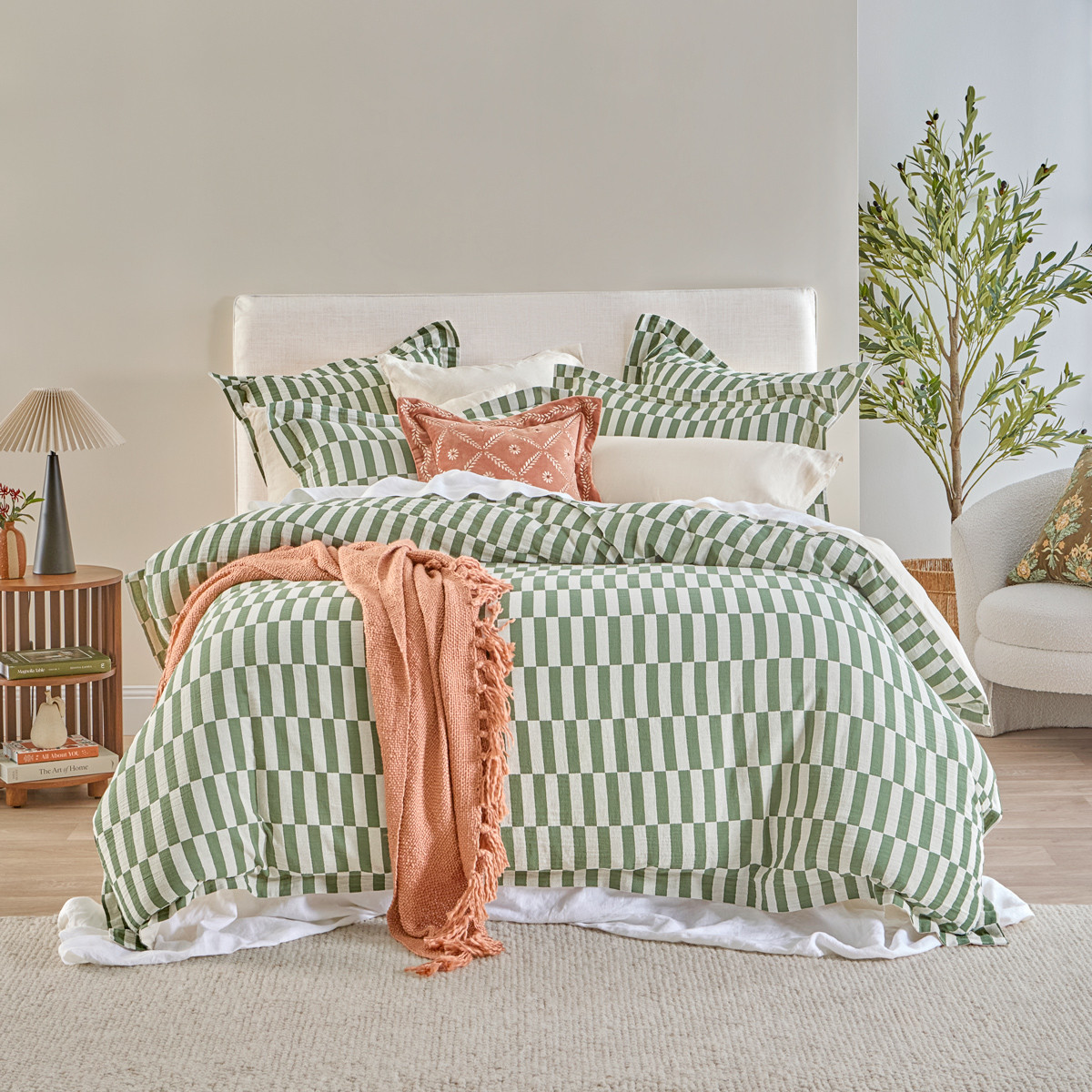 Indra Check Quilt Cover Set