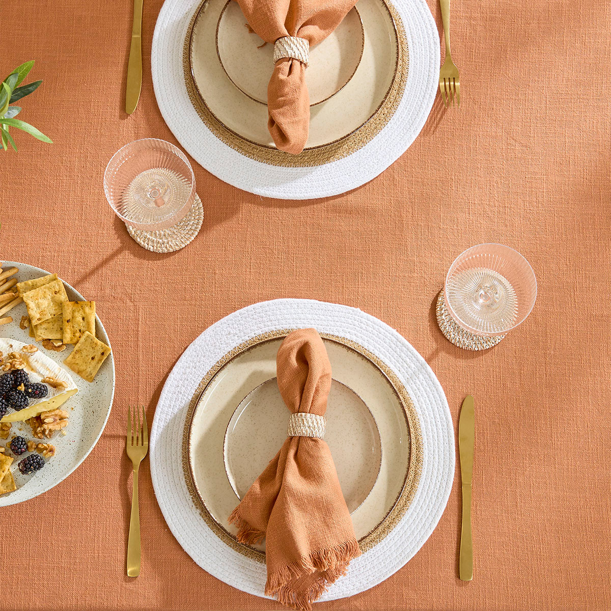 Ashra Rust Fringed Napkin