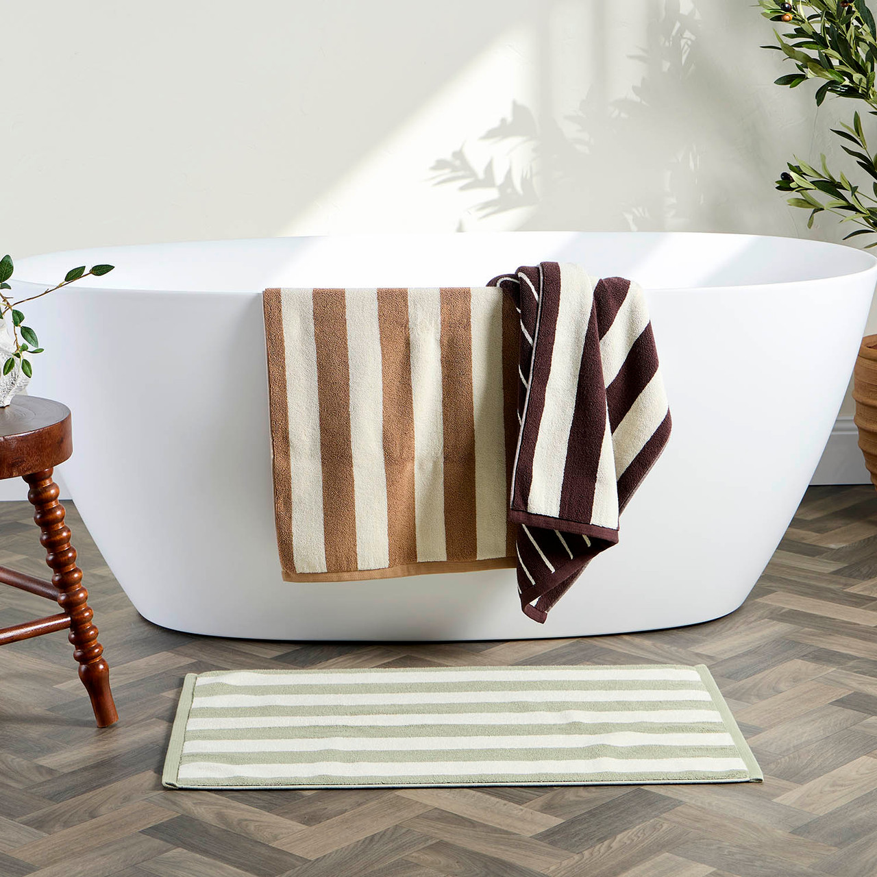Maverick Reversible Stripe Bath Mat Range