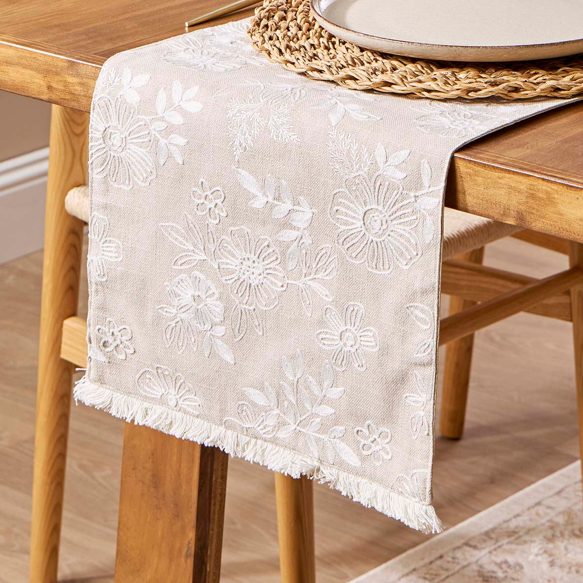 Harper Embroidered Table Runner
