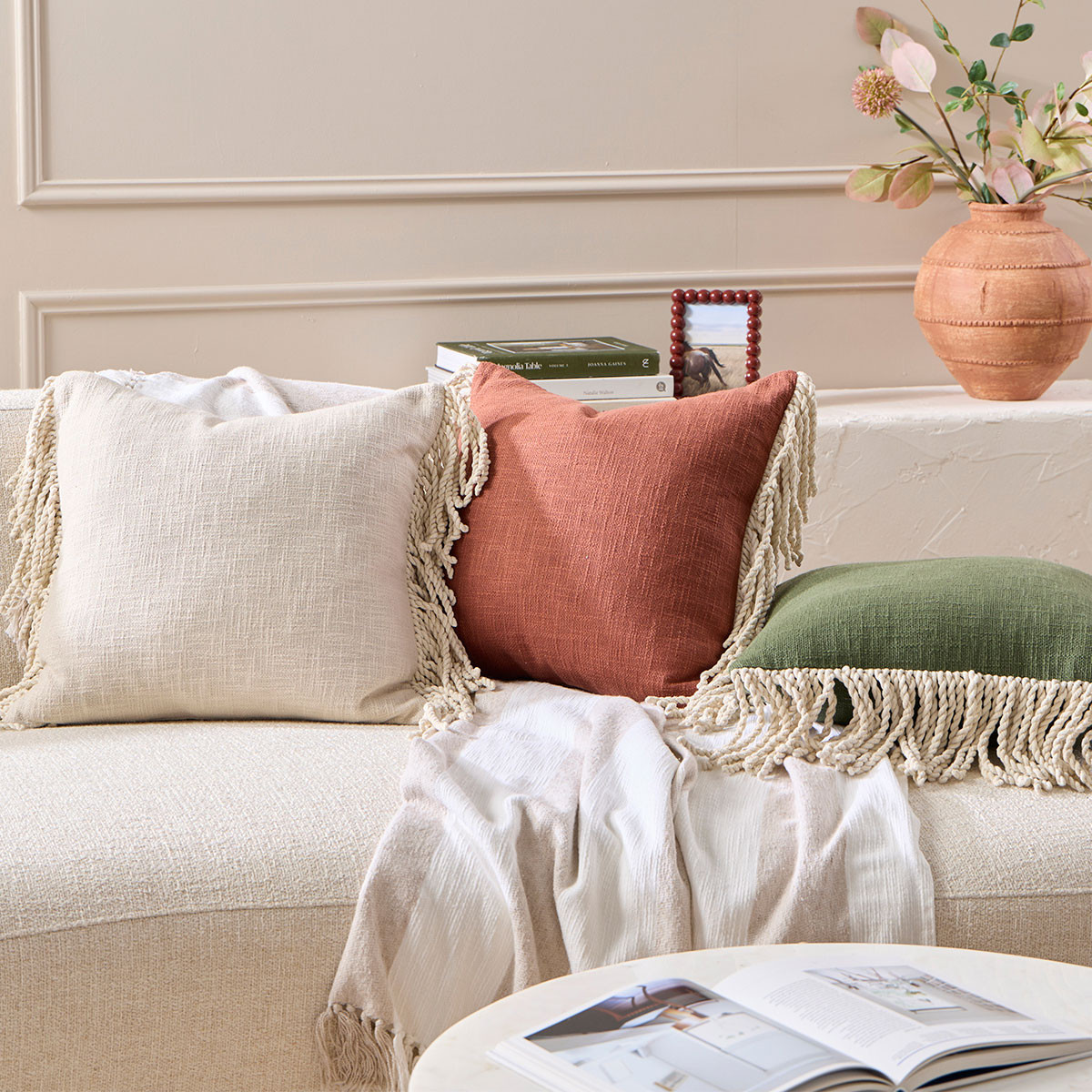 Romi Cotton Tassel Cushion