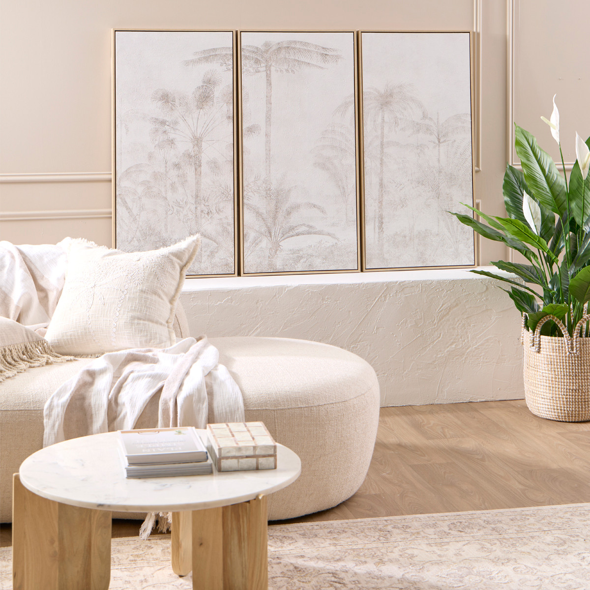 Shadow Palm Framed Canvas Wall Art