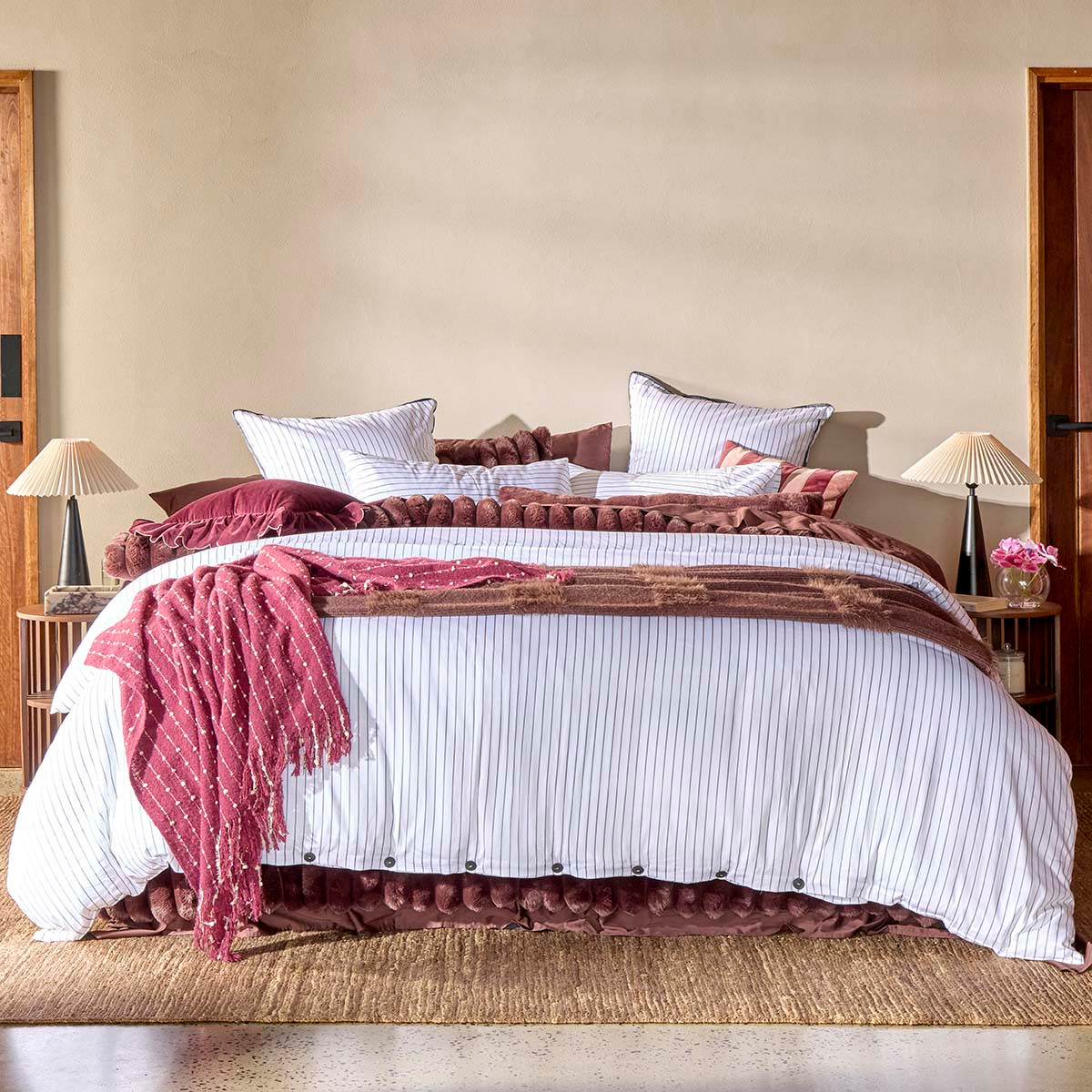 Raye Stripe Quilt Cover Set