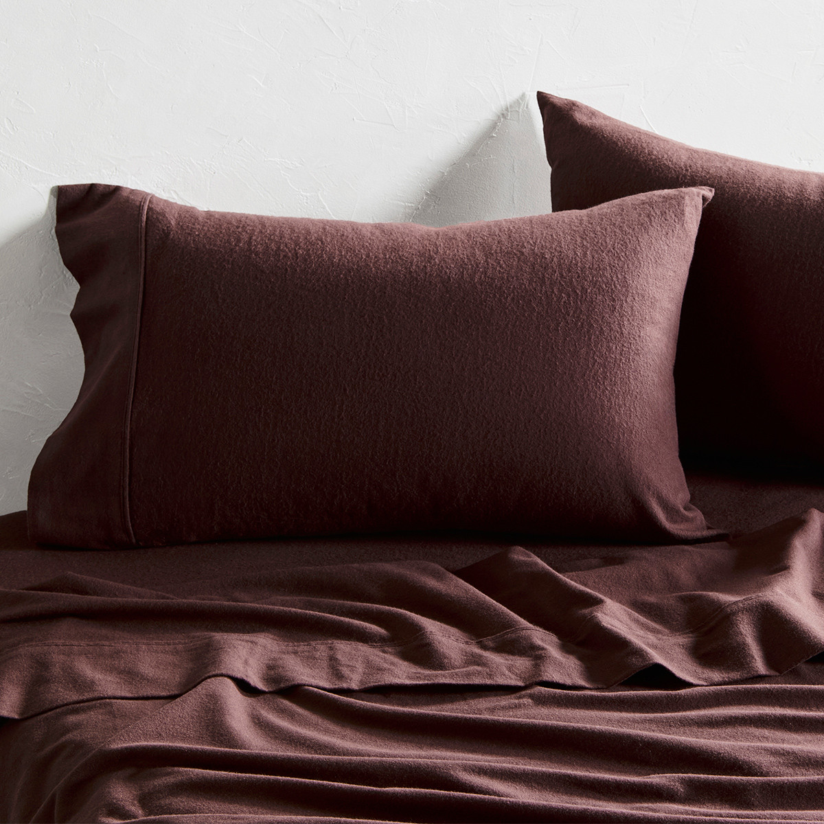 Chocolate Cotton Flannelette Sheet Set