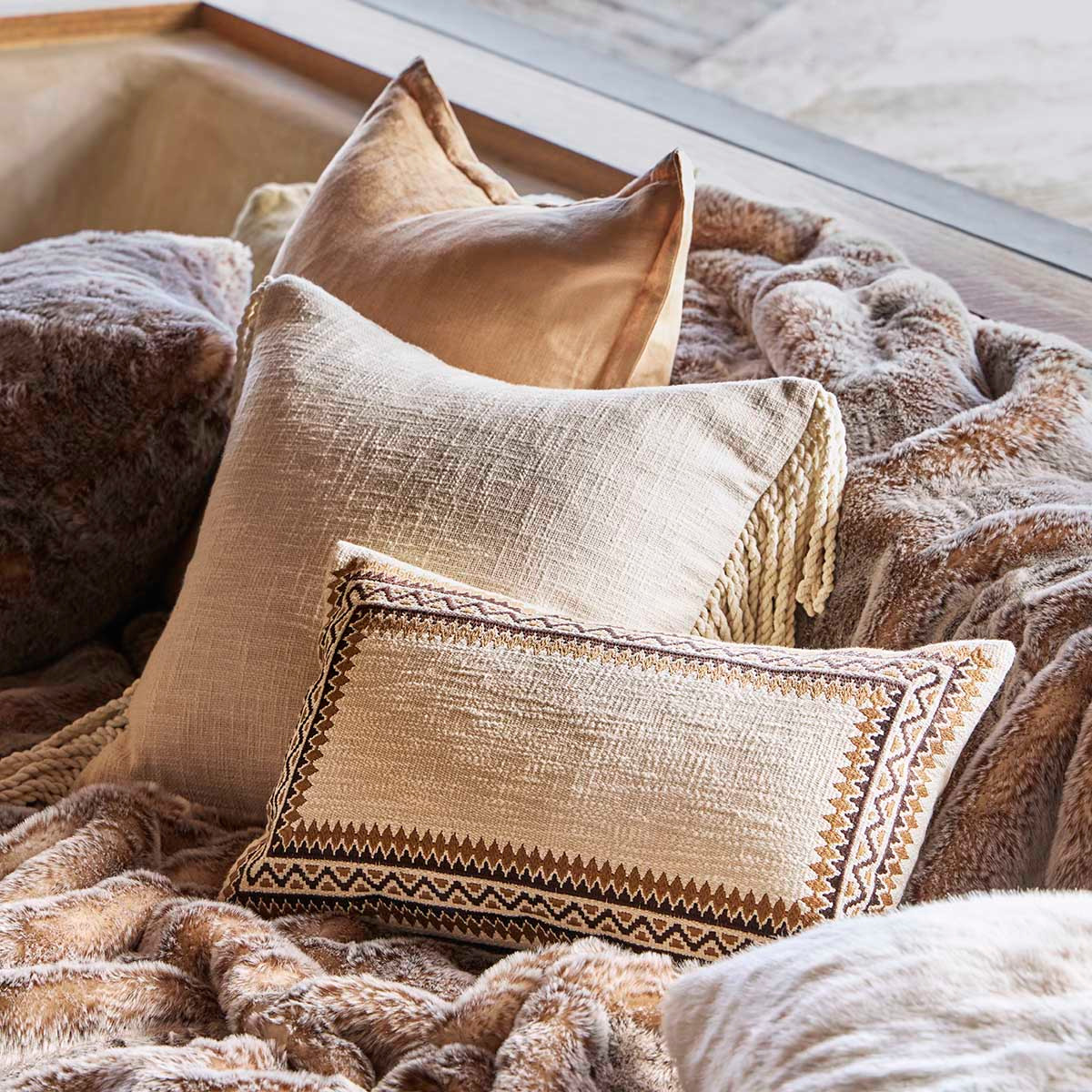 Diego Embroidered Border Cushion