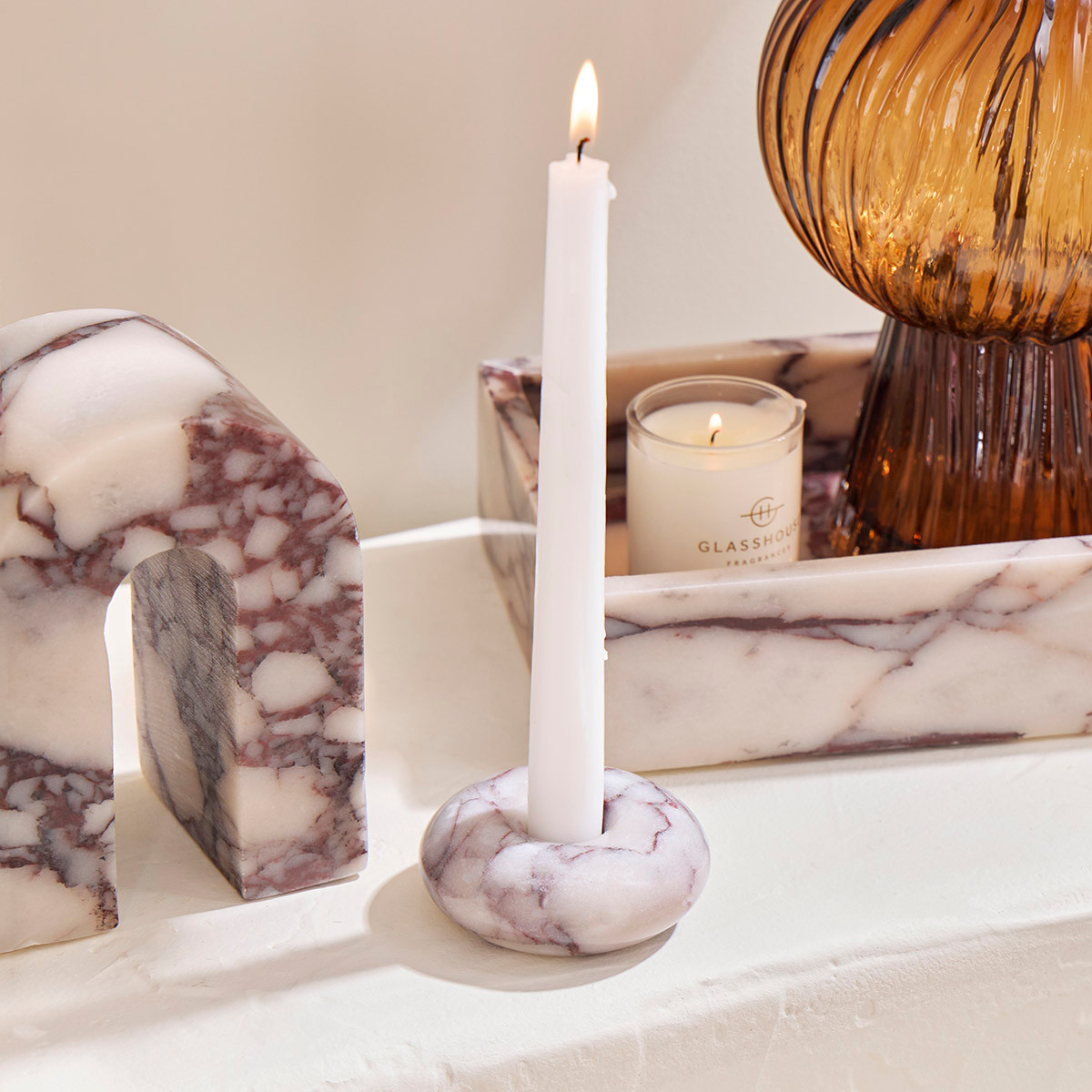 Benz Marble Candle Holder