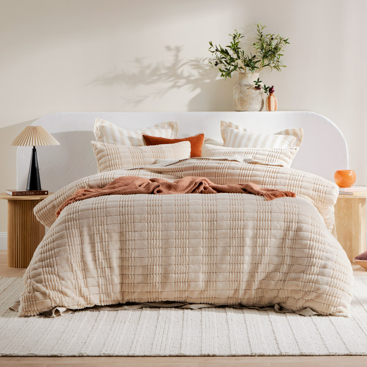 Winston Faux Fur Quilt Cover Set