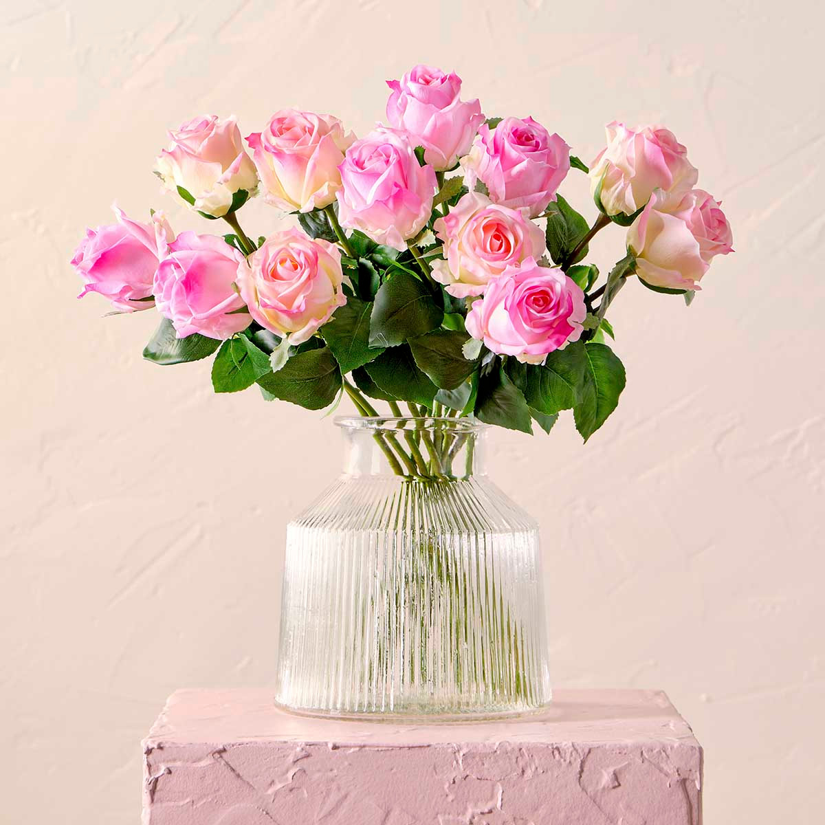 Gracie Mixed Pink Artificial Flower Bouquet