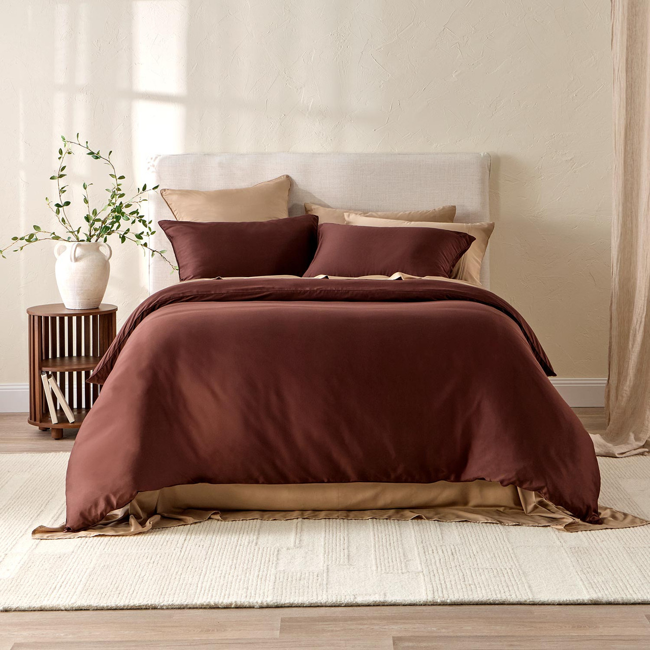 Bamboo Cotton Chocolate Quilt Cover Set