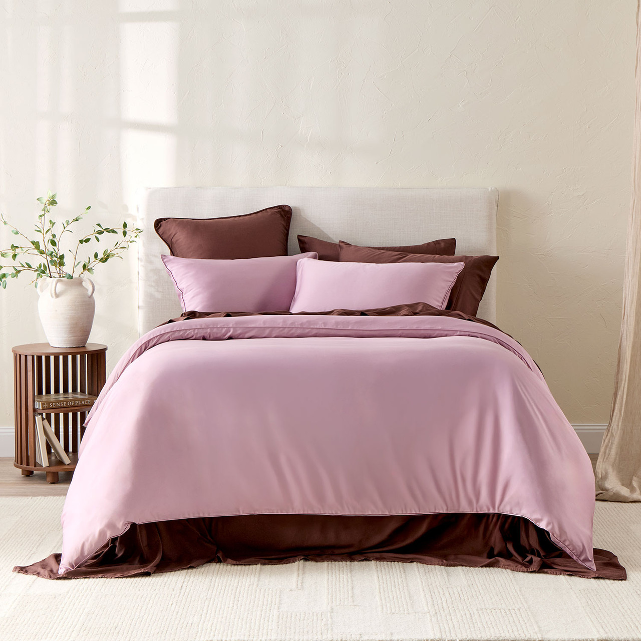 Bamboo Cotton Dusty Violet Quilt Cover Set