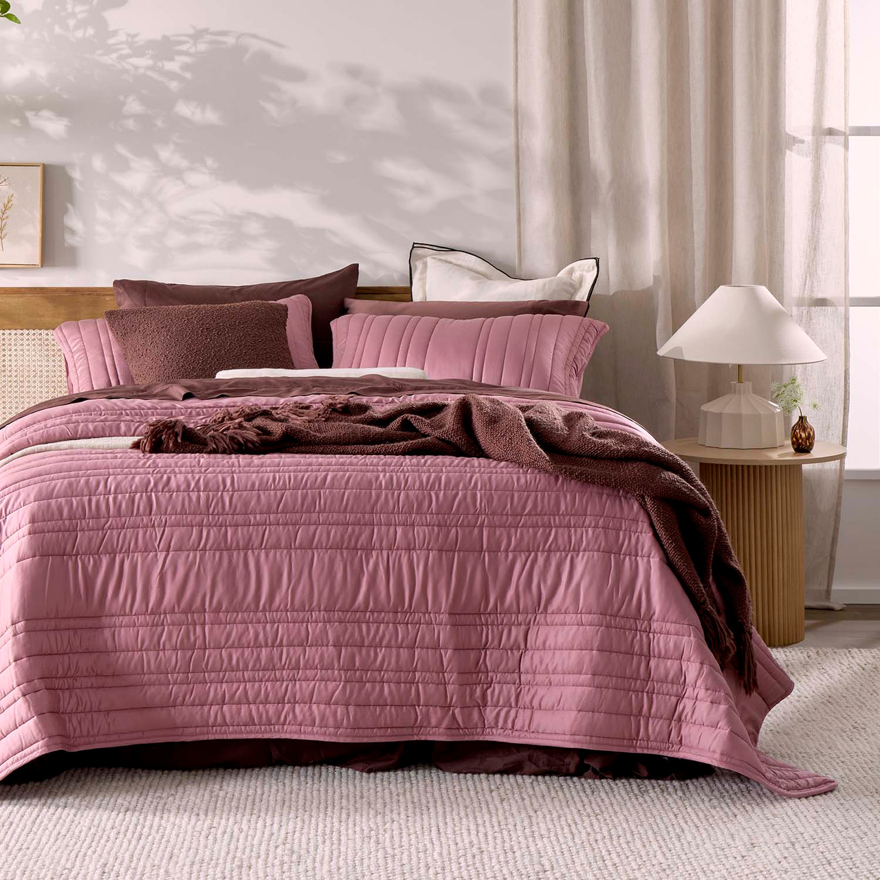 Bobbi Vintage Rose Bamboo Cotton Coverlet Set